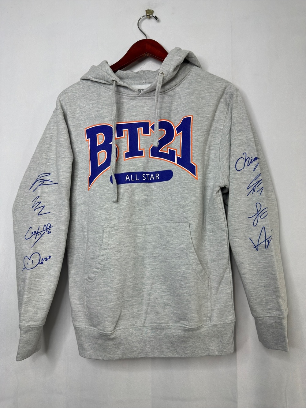 BT21 Sweater Hoodie All Star Grey Long Sleeve Signature BTS Jungkook Jimin RM